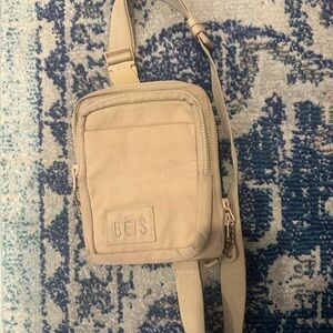 Beis Sport Sling Womens Beige All-In-One Minimalist Travel Crossbody Bag